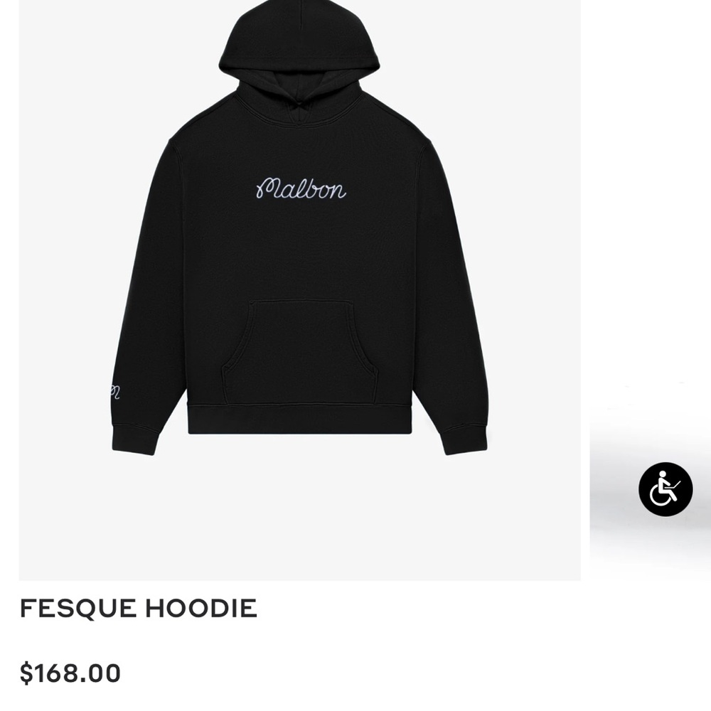 Malbon Black Hoodie for Men